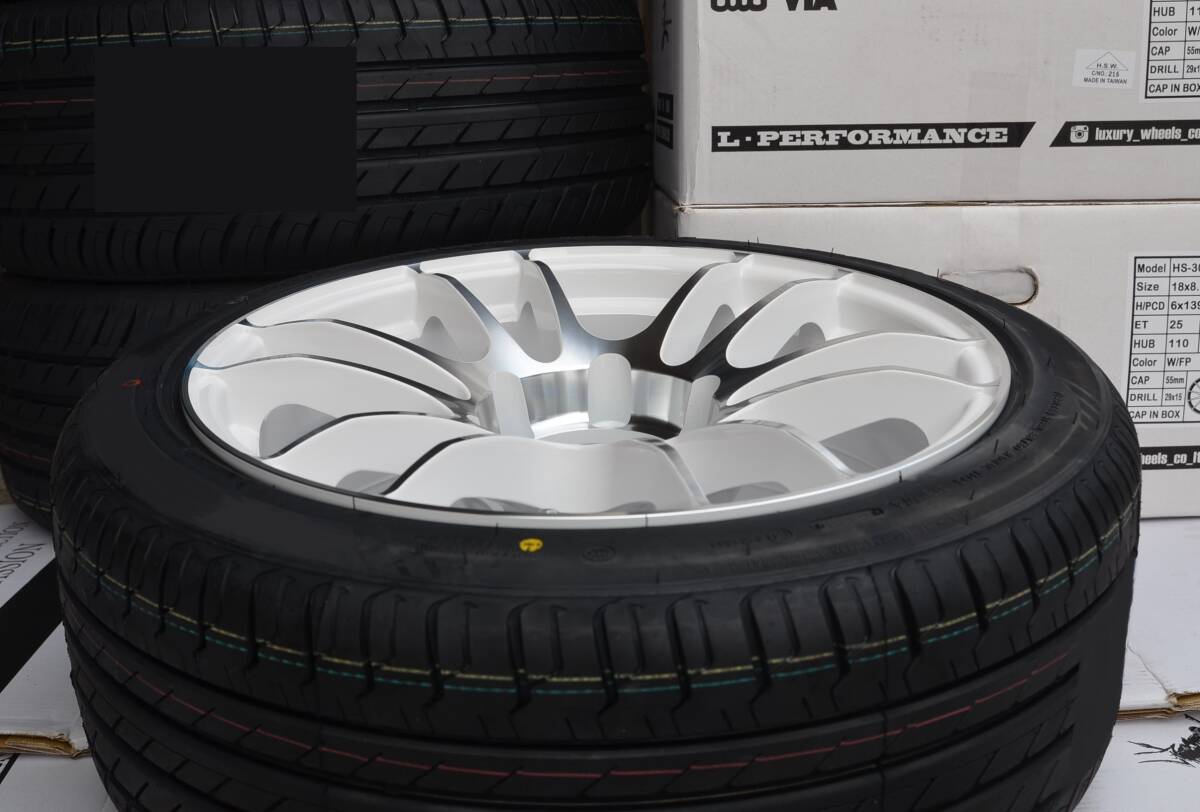 SAMURAI WHEELS (HS 306) * Hiace 225/45R18 XL ( 225/45 18 дюймовый R18 18x8.5J +25 / 6h 139.7 ) новый товар / 4 шт. комплект / * custom *