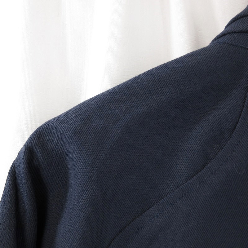 Mame Kurogouchi マメクロゴウチ リネンツイルショートジャケット MM23PS-JK711 Cotton Linen Twill Short Jacket ネイビー 2 71012521