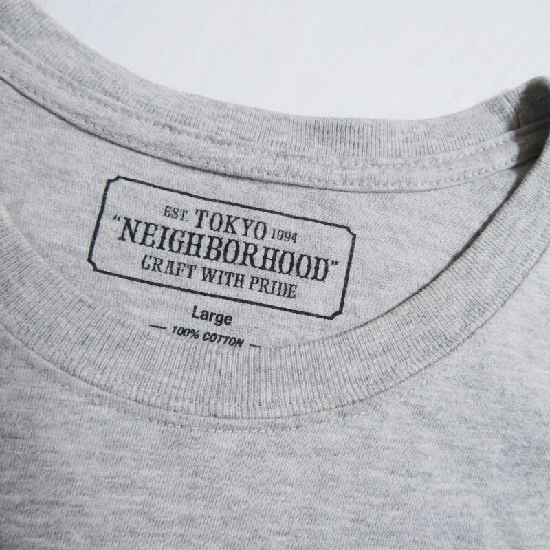 NEIGHBORHOOD ネイバーフッド 半袖Tシャツ Souvenir Printed Cotton-Jersey T-Shirt スーベニア 青虎 コットン 日本制 グレー L 27110051