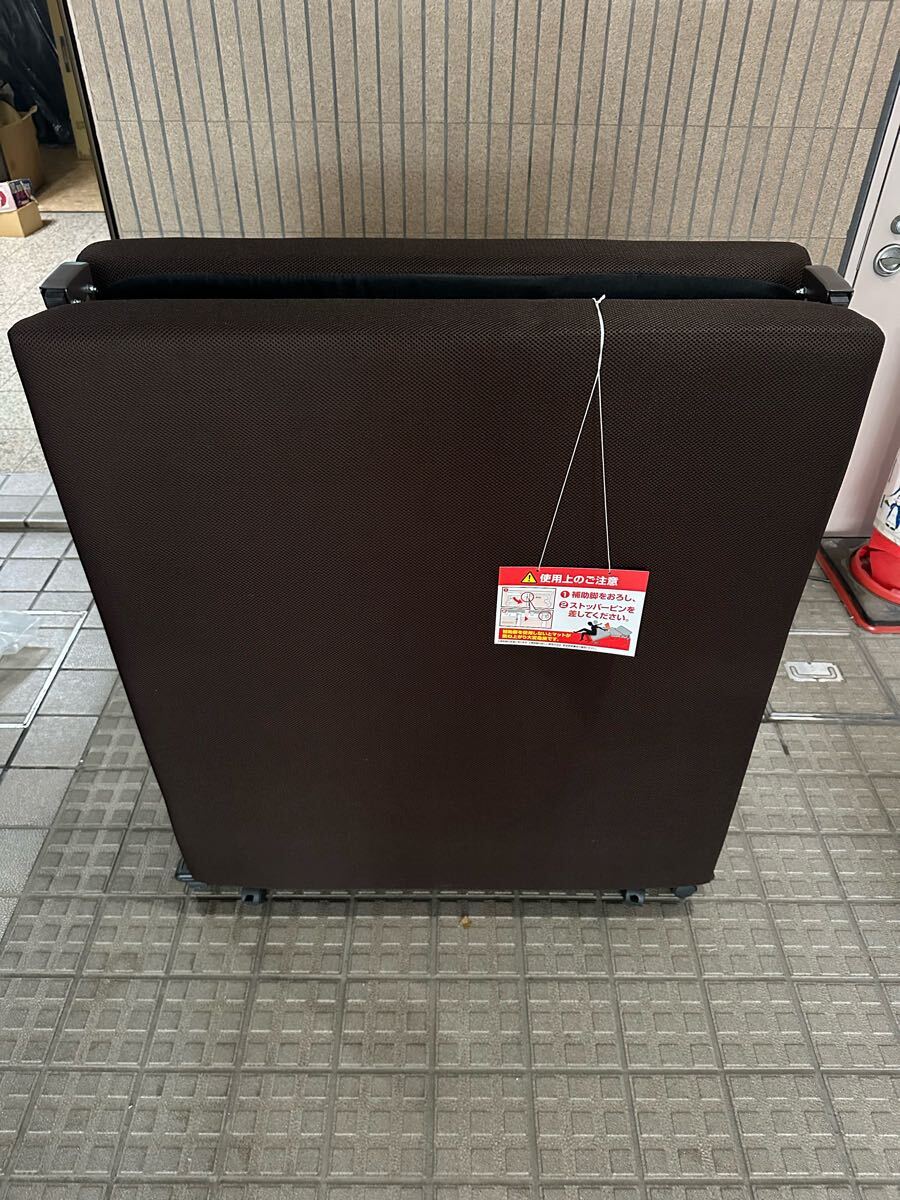 未使用品 折りたたみベッド シングル ブラウン 寢具 その1
