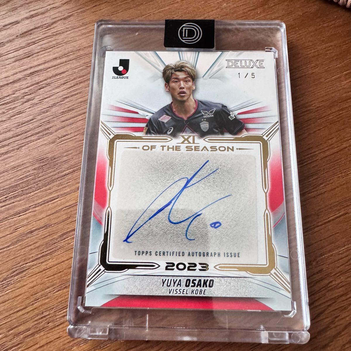 1stNo 2024 topps J DELUXE ヴィッセル神戸 大迫勇也 5枚限定　直筆サインカード