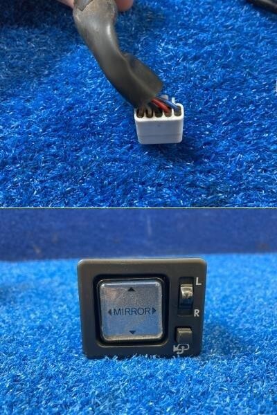 動(dòng)作確認(rèn)済!! ダイハツ L500S ミラ モデルノ 純正 メッキ ドアミラー サイドミラー 左右 セット 5P 電動(dòng)格納 スイッチ付き