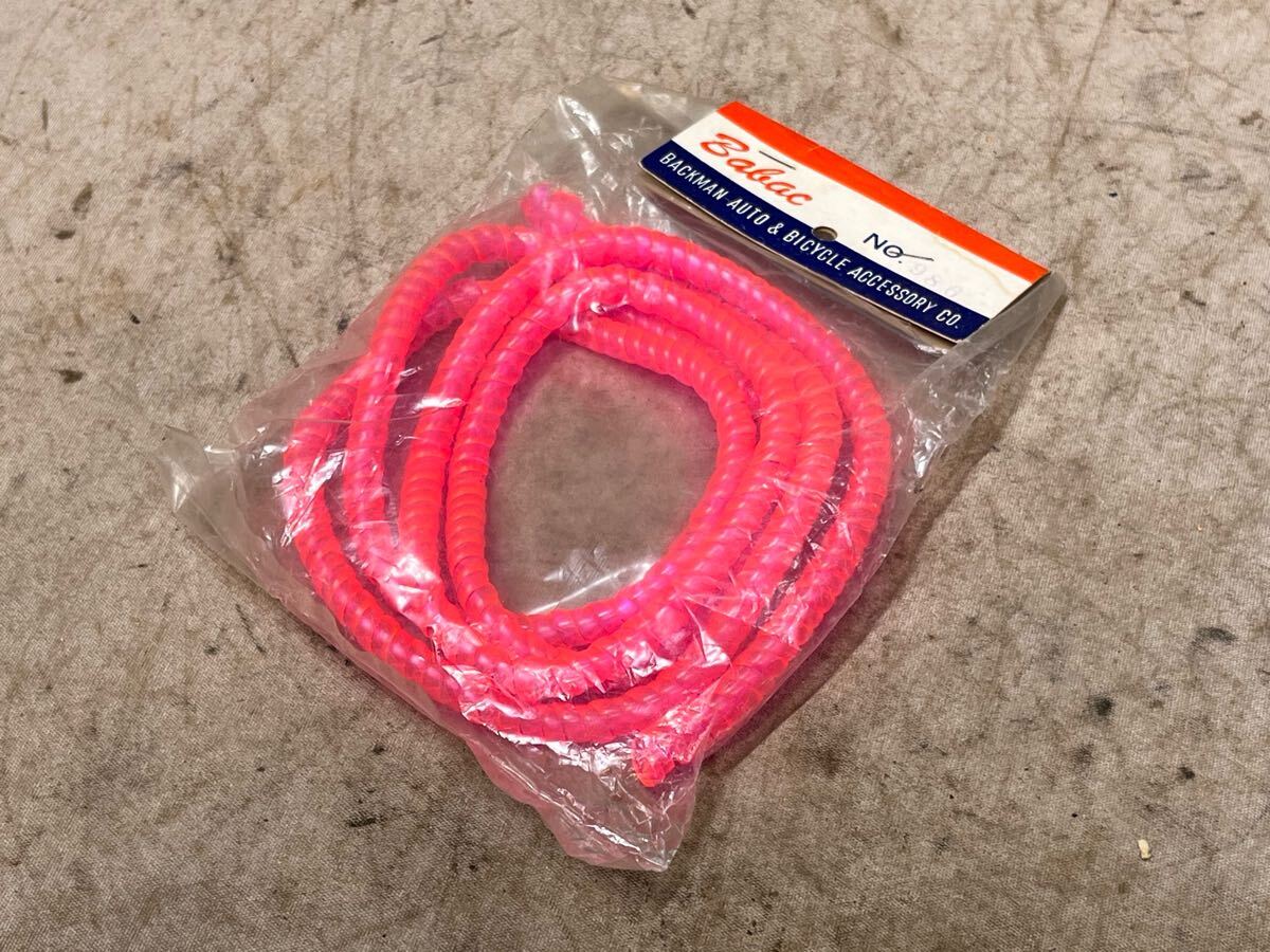 NOS 70'S ビンテージ ケーブル カバー ピンク ワイヤー ラップ スーペリア SUPERIOR ハーレー ナックル パン ショベル チョッパー 純正 XL_画像1