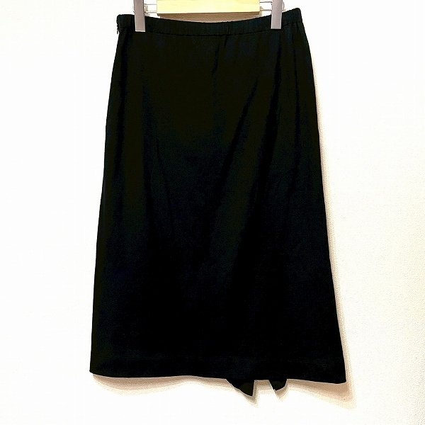 #apc イッセイミヤケ ISSEYMIYAKE スカート 3 黒 フリル リボン スリット レディース [911019]