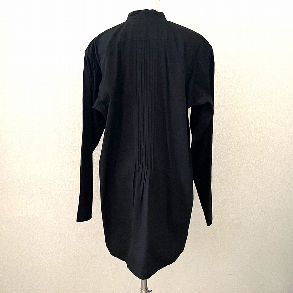 #apc ASHA MDS イッセイミヤケ ISSEYMIYAKE チュニック 黒 ノーカラー ボタン 美品 レディース [942277]
