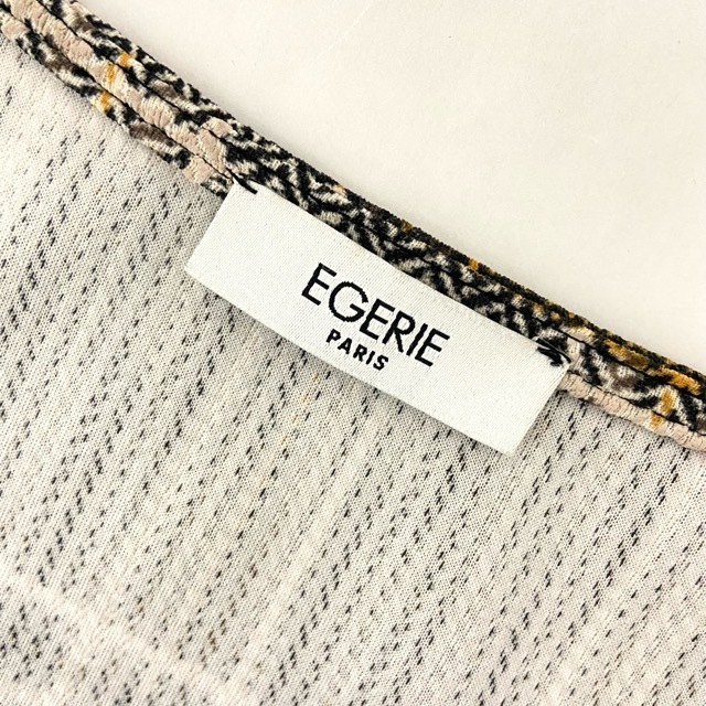 #snc エジェリ EGERIE ワンピース 黒 黄色 ベージュ 半袖 フランス製 レディース [752077]_画像5