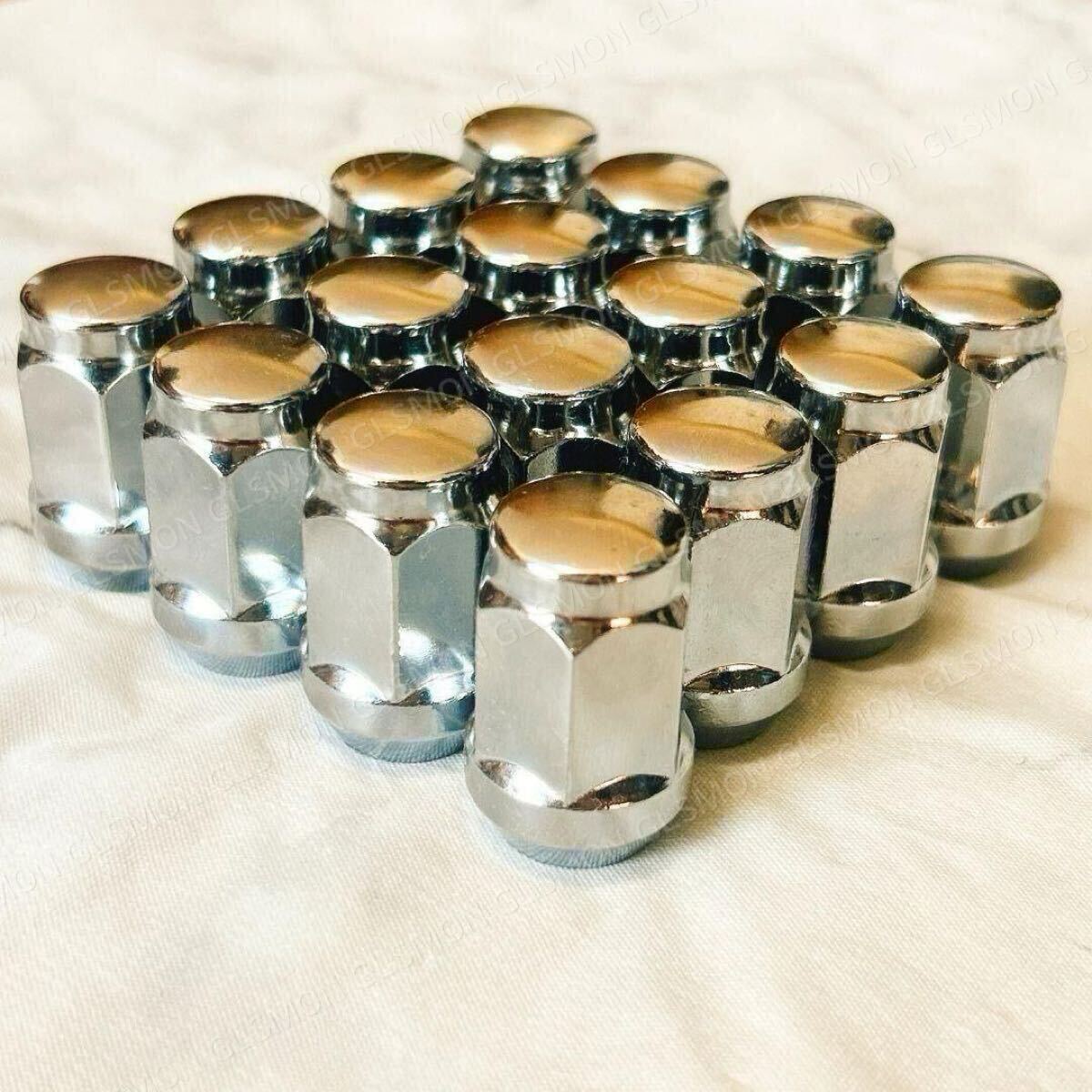 ホイール ナット M12 P1.25 袋 スチール 35mm 19HEX 60° テーパー 16個 ニッサン 日産 スバル スズキ クロム 4穴 ツバ付 シルバー ボルト