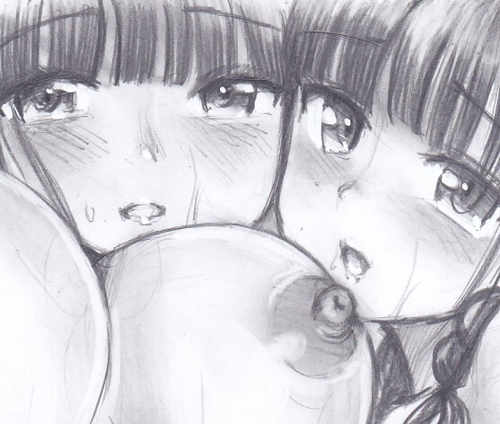 ◆オリジナルイラスト★柚と栞（ゆうとしおり）★A4★鉛筆畫(huà)★ラミネート加工