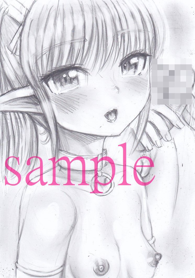 ◆オリジナルイラスト★メイドエルフの、アルベール?！顰4★鉛筆畫★ラミネート加工