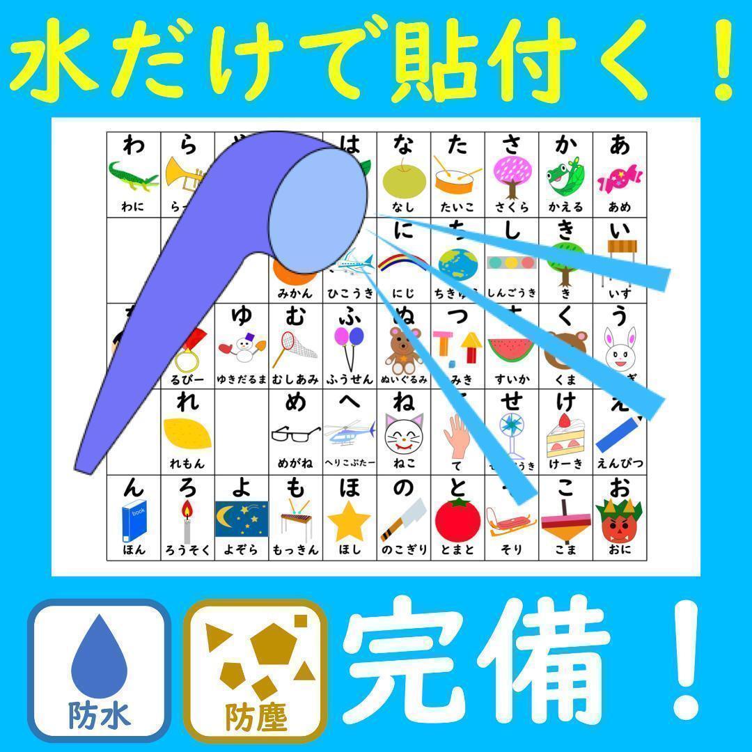かけ算 ポスター お風呂で楽しい！選べる！4枚セット 漢字ポスター あいうえお表