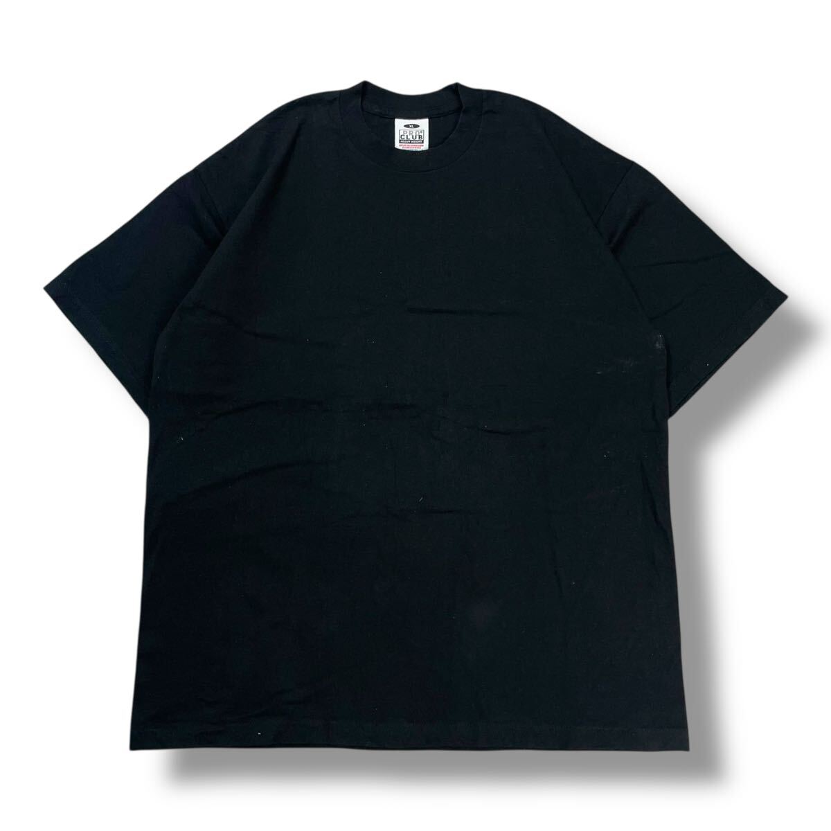 (SK0609) PRO CLUB Pro Club короткий рукав футболка футболка вырез лодочкой cut and sewn хлопок heavy унция Street одноцветный T черный XL