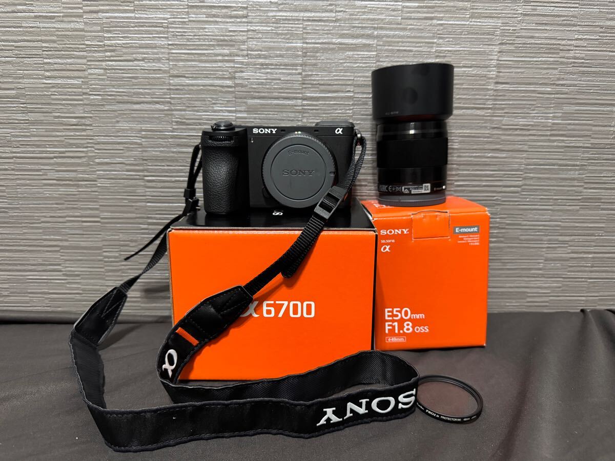SONY(ソニー) APS-C ミラーレス一眼カメラ α6700 ブラック ILCE-6700 単焦点 レンズ 付き SEL50F18 50mm f1.8 