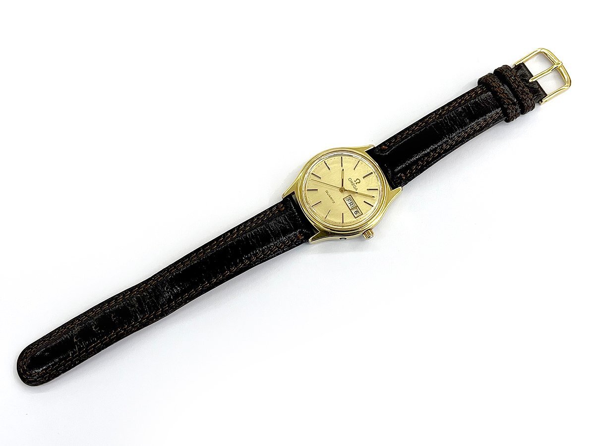 OMEGA/オメガ Seamaster シーマスター 196.0123 Cal.1345 メンズ 腕時(shí)計(jì) QZ クォーツ ゴールド文字盤 ヴィンテージ 1978-1982 不動(dòng)品