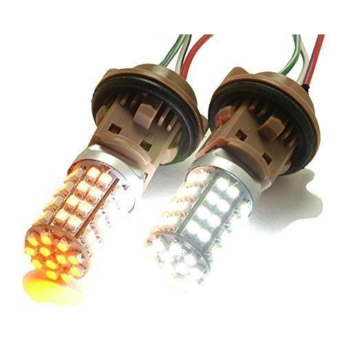 LEDウインカー T20 2チップ120 ポジション ホワイト/オレンジ?レッド/オレンジ ツインカラー ダブル球 T20ソケット付き 2本 送料無(wú)料