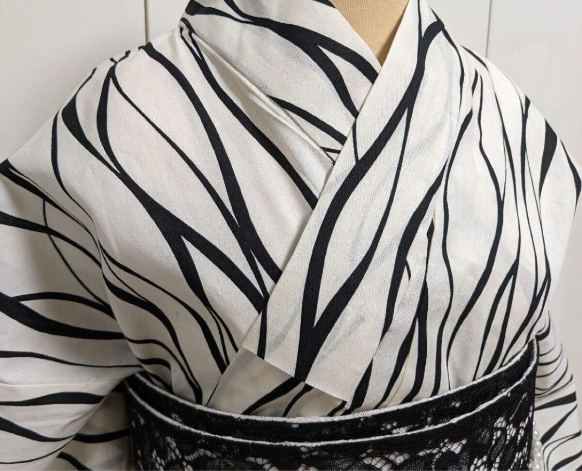 yu.. юката белый чёрный bai цвет yukata юката одиночный товар распродажа размер LyukataL белый черный фейерверк . Event .