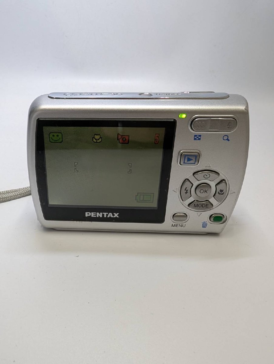 ?1円スタート PENTAX OPTIO E30 デジタルカメラ　干電池駆動(dòng) コンパクトデジタルカメラ デジカメ デジタルカメラ 通電確認(rèn)済み