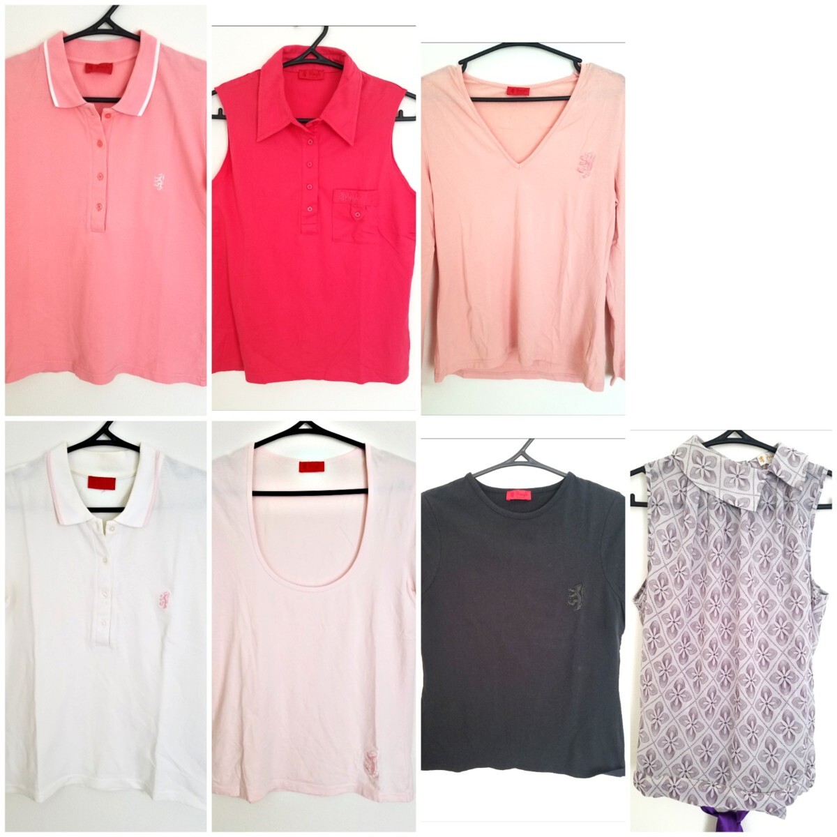 S0714●プリングル Pringle 7點セット ポロシャツ/Tシャツ/シャツ●訳有り●L●レディース●半袖/長袖/ノースリーブ