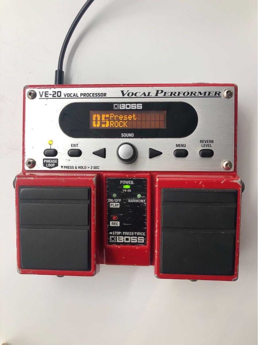 中古 BOSS ボス VE-20 VOCAL PROCESSOR ボーカルエフェクター ボーカルプロセッサー 通電確認(rèn)のみ