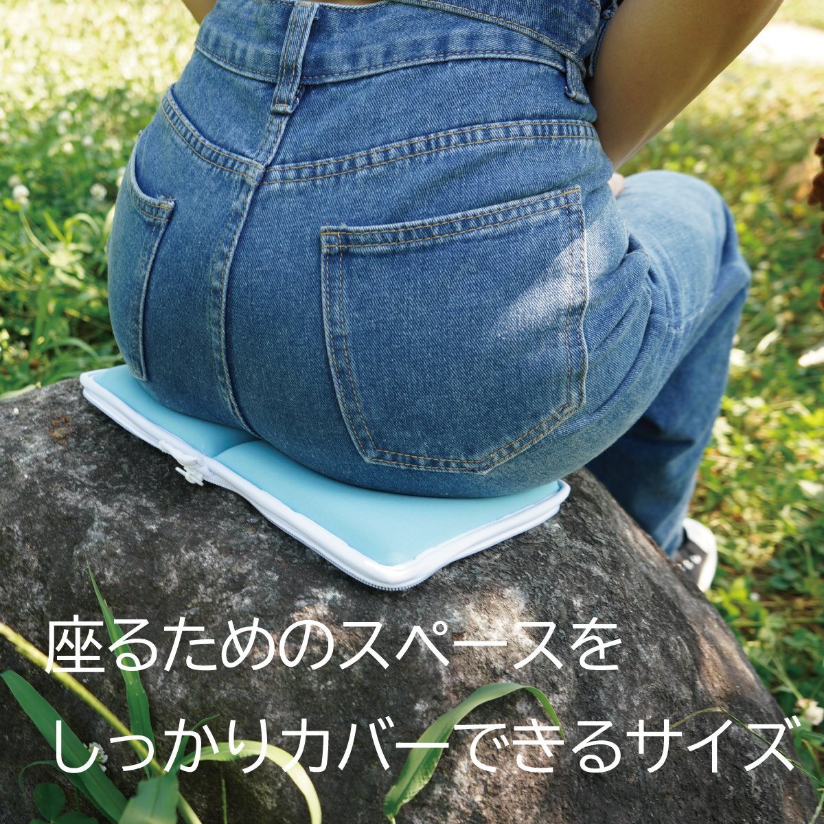 防水 ミニマムクッション 極小 極厚 折りたたみ 持ち運び かわいい アウトドア キャンプ オフィス 軽量 カナロア CARESTAR ZBKW-OMC11
