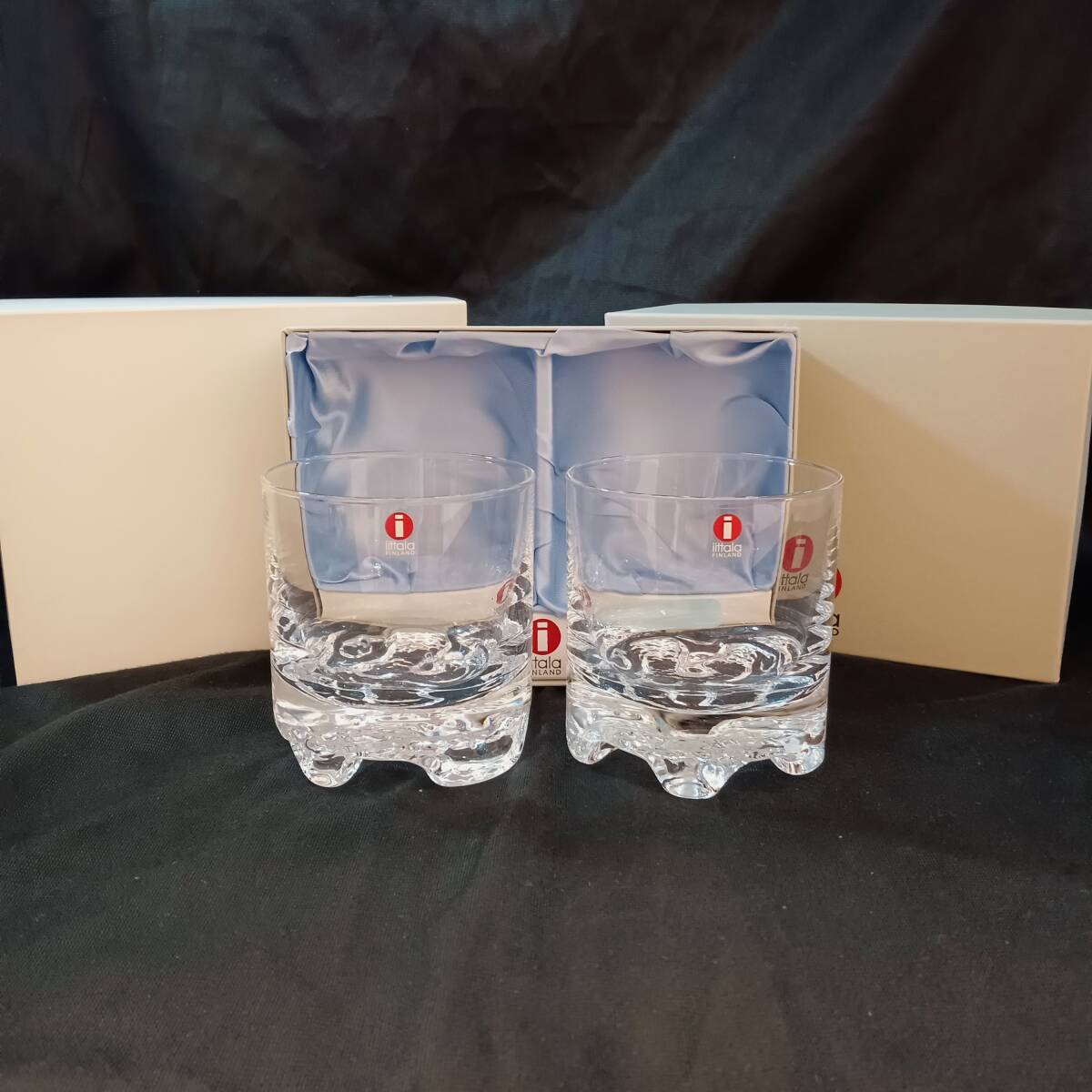 ◆iittala イッタラ Gaissa ガイサ ロック ウイスキー グラス ペア 2個セット◆OKAS36030②