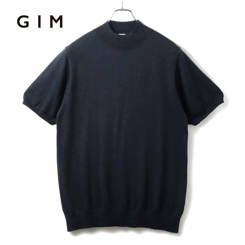 GIM( Jim ) / american si- Islay ndo хлопок 14G короткий рукав mok шея вязаный [gim2510036-L]