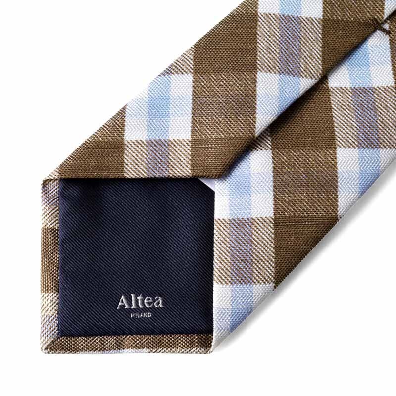 altea(アルテア) / チェック柄シルクリネンヘリンボーンネクタイ(2519111) [alt2510141]_画像4