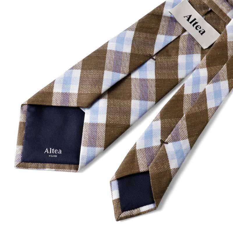 altea(アルテア) / チェック柄シルクリネンヘリンボーンネクタイ(2519111) [alt2510141]_画像2