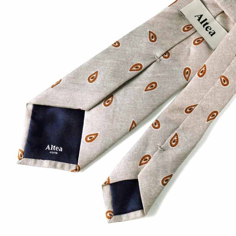 altea(アルテア) / ペイズリー柄プリントシルクリネンヘリンボーンネクタイ(2519099) [alt2510081]_画像2