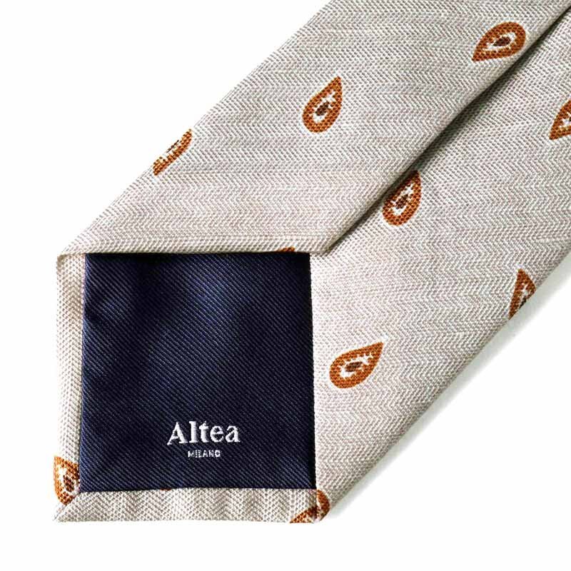 altea(アルテア) / ペイズリー柄プリントシルクリネンヘリンボーンネクタイ(2519099) [alt2510081]_画像4