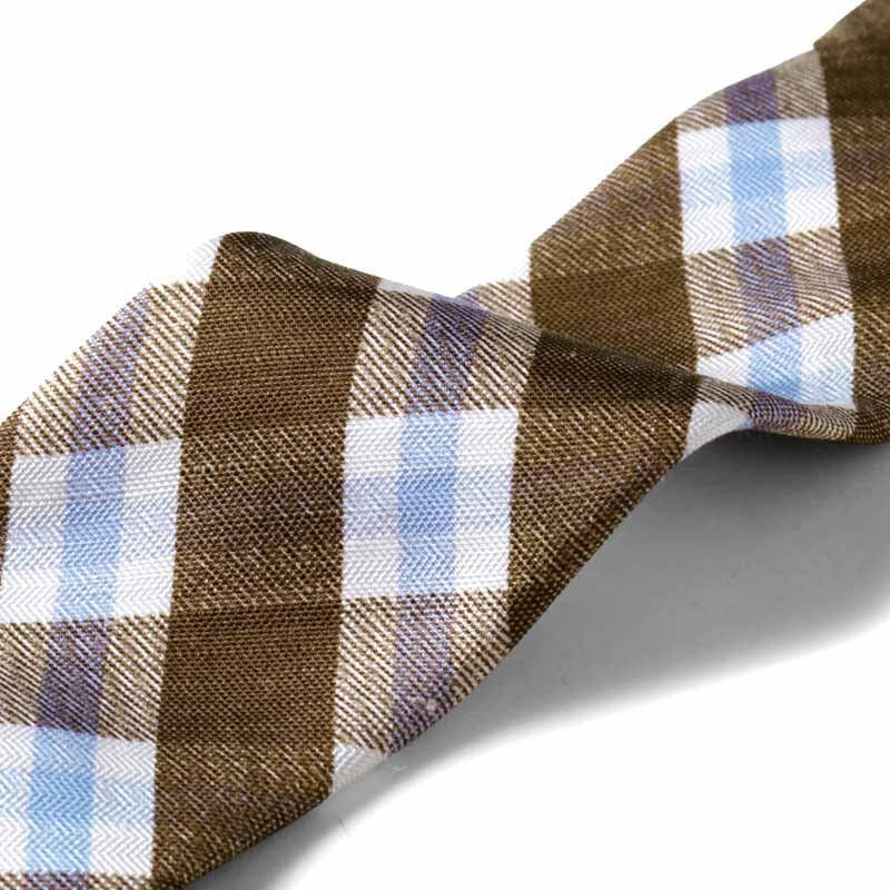 altea(アルテア) / チェック柄シルクリネンヘリンボーンネクタイ(2519111) [alt2510141]_画像3