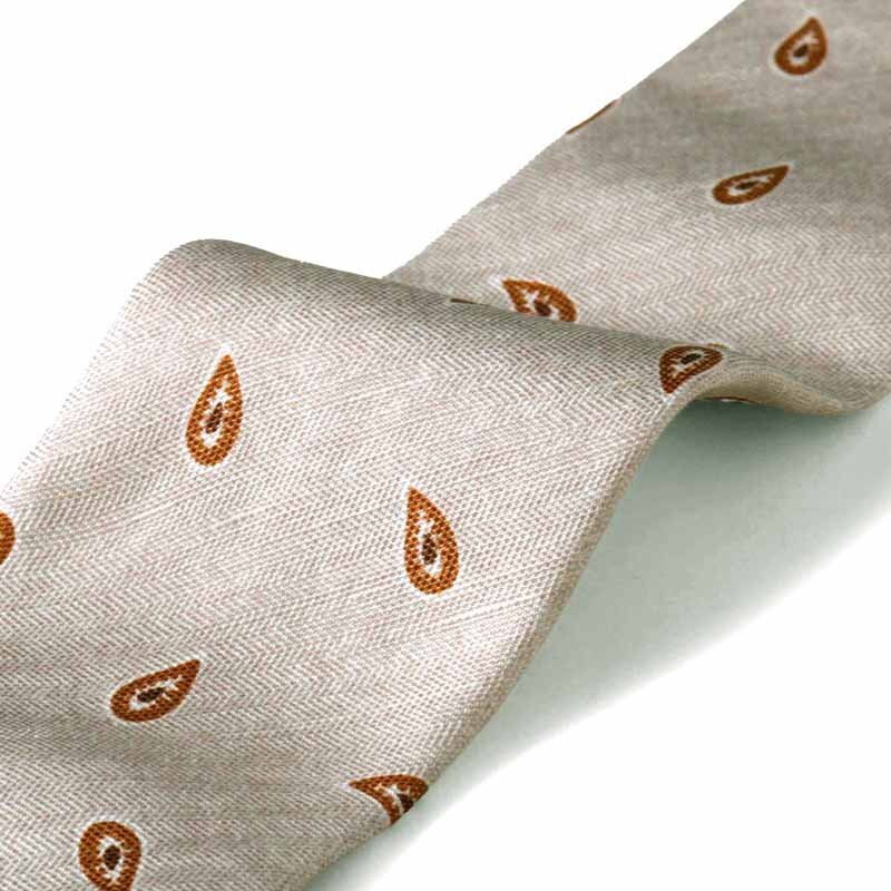 altea(アルテア) / ペイズリー柄プリントシルクリネンヘリンボーンネクタイ(2519099) [alt2510081]_画像3