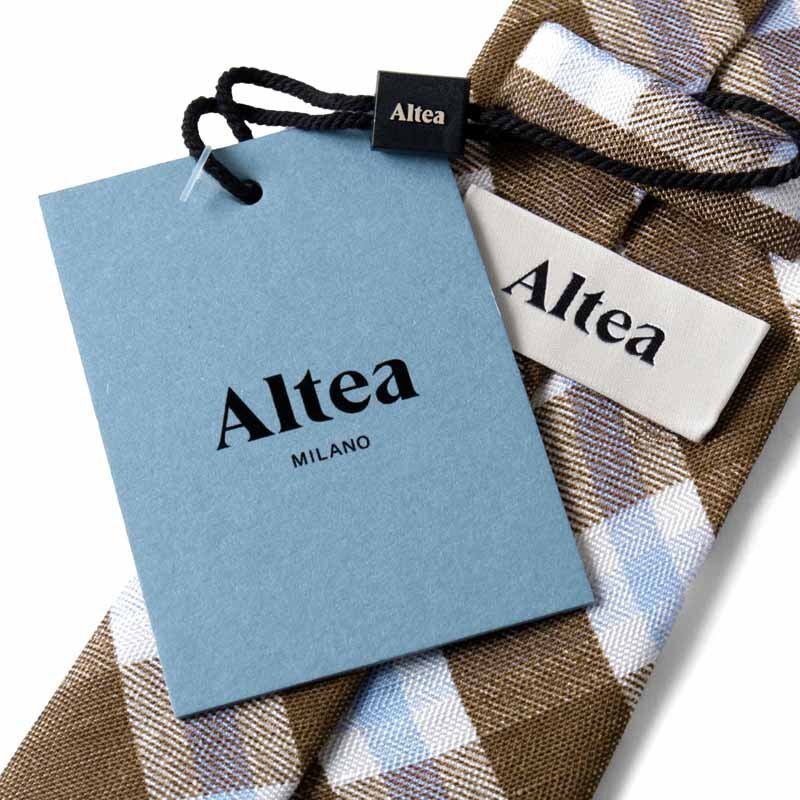 altea(アルテア) / チェック柄シルクリネンヘリンボーンネクタイ(2519111) [alt2510141]_画像7