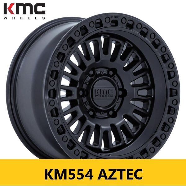 新作 2025モデル チューナー設定 MBK KMC KM554 AZTEC 8.5J 17in IS±0 139.7 プラド ハイラックス FJ オーバーフェンダー車_画像1