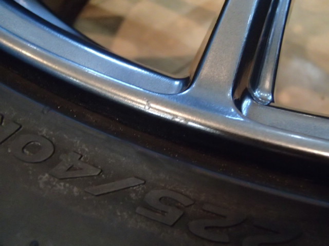 中古2本 軽量 ウェッズ ウェッズスポーツ SA25R 8.5J 18in IS45 PCD100 5H オマケタイヤ 225/40R18 BRZ 86 フロント履き リア履き_画像7