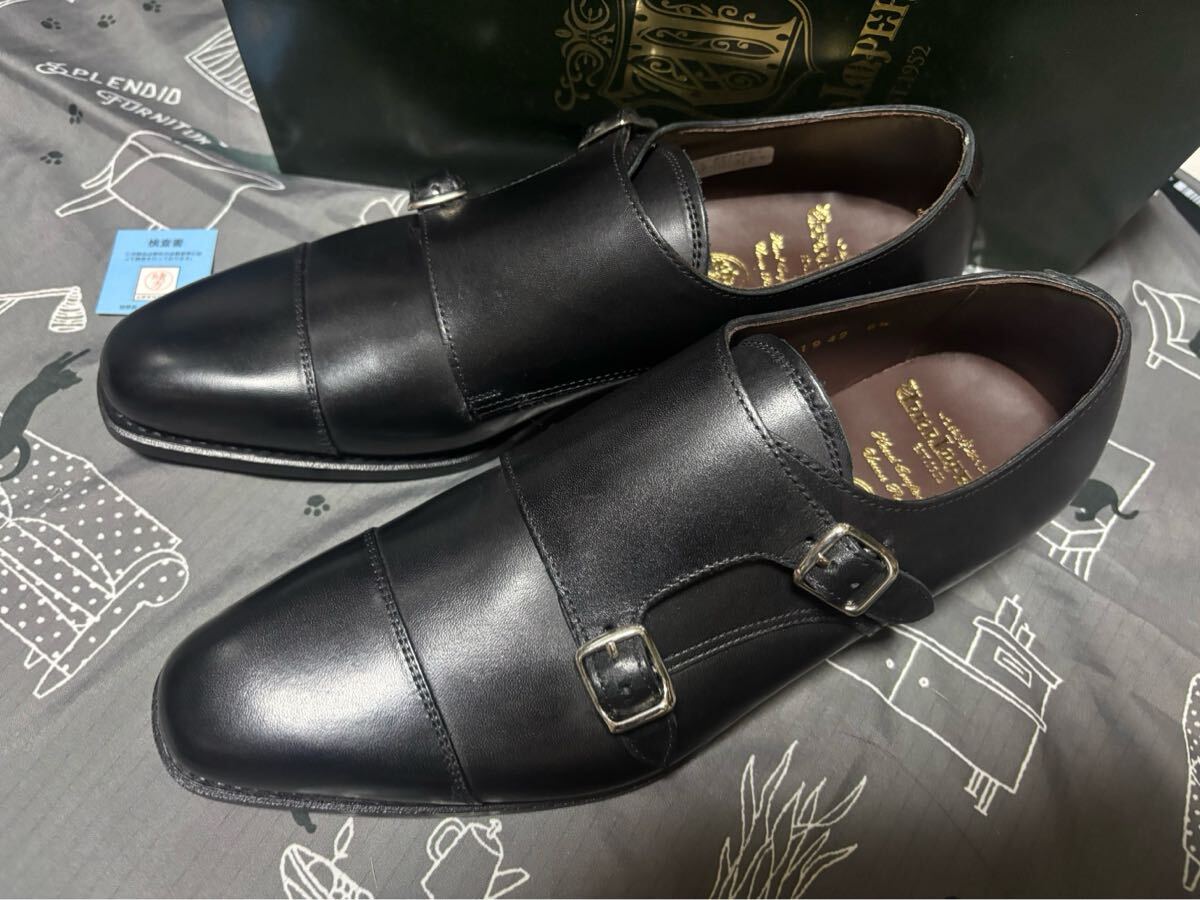  новый товар не использовался Union imperial U1942 двойной monk бизнес обувь 6.5EE 24.5 prestige чёрный 