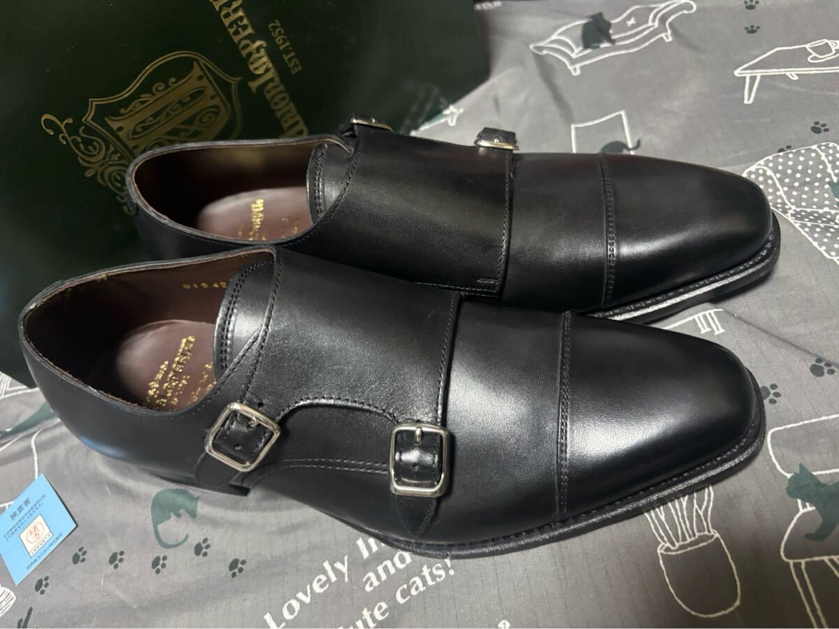  новый товар не использовался Union imperial U1942 двойной monk бизнес обувь 6.5EE 24.5 prestige чёрный 
