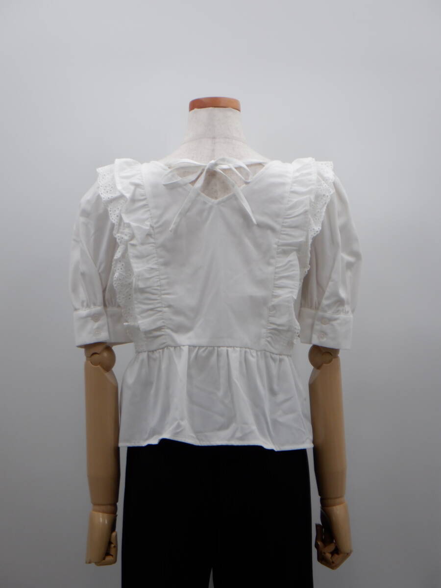 【新品】【allamanda INGNI アラマンダbyイング】フリルペプラムブラウス/オフホワイト【同梱可能】【トップス】【ブラウス】