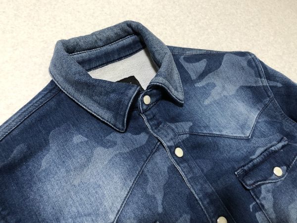 →インディゴ◎カモフラ柄◎DELAY BY WIN&SONS◎スウェット系長(zhǎng)袖シャツ◎リピ得無(wú)30+30◎こちらの商品は代行入札禁止とします