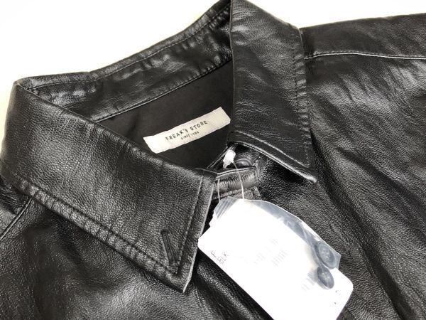 ○早い者勝ち#新品未使用◎フリークスストア◎フェイクレザー長袖シャツジャケット◎リピ得無40 ◎日曜日以外、3日以內(nèi)に発送予定