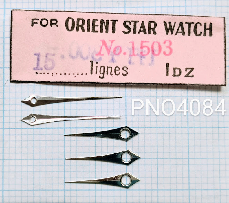 (★2)オリエント互換パーツ ORIENT STER WATCH NO.1503 (針/ケン/Hands) 銀色 【郵便送料無料】PNO4084_画像1