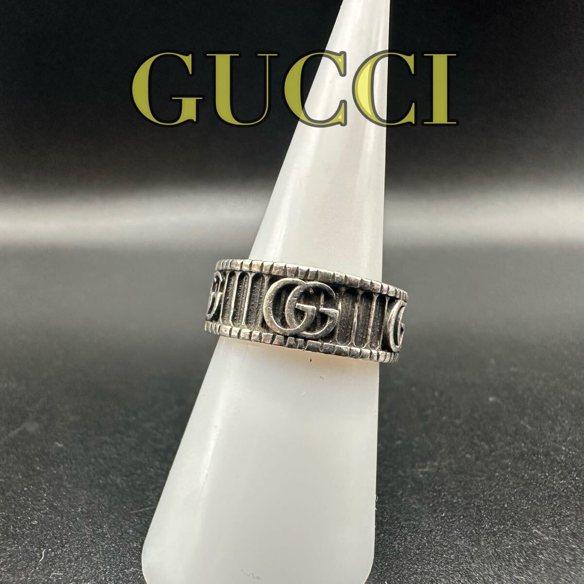 極美品✨　GUCCI　リング　指輪　アラベスク　ロゴ　刻印　004 極美品✨GUCCIリング指輪アラベスクロゴ刻印004