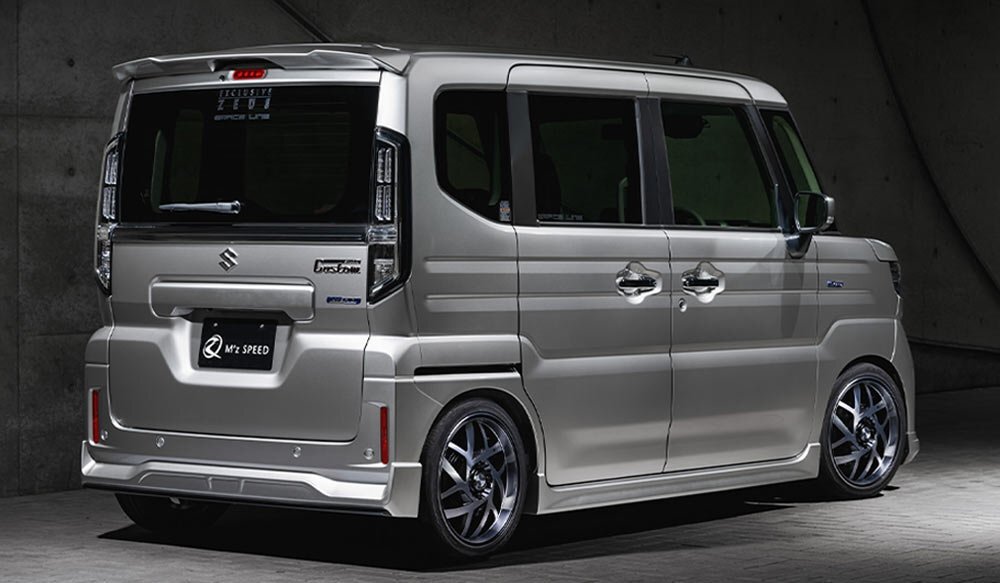 M'z SPEED задний нижний спойлер чисто-белый жемчуг (ZVR) ABS Spacia custom MK54S R5.11~