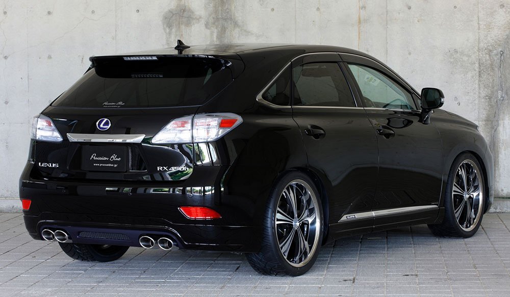 M'z SPEED リアアンダースポイラー ブラック (212) FRP レクサス RX450h GYL10W GYL15W GYL16W H21.4～H24.3 MC前