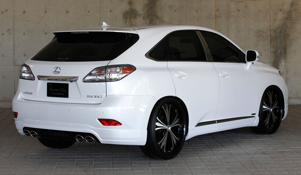 M'z SPEED リアアンダースポイラー ホワイトパールクリスタルシャイン (077) FRP レクサス RX350 GGL10W GGL15W GGL16W H21.1～H24.3 MC前