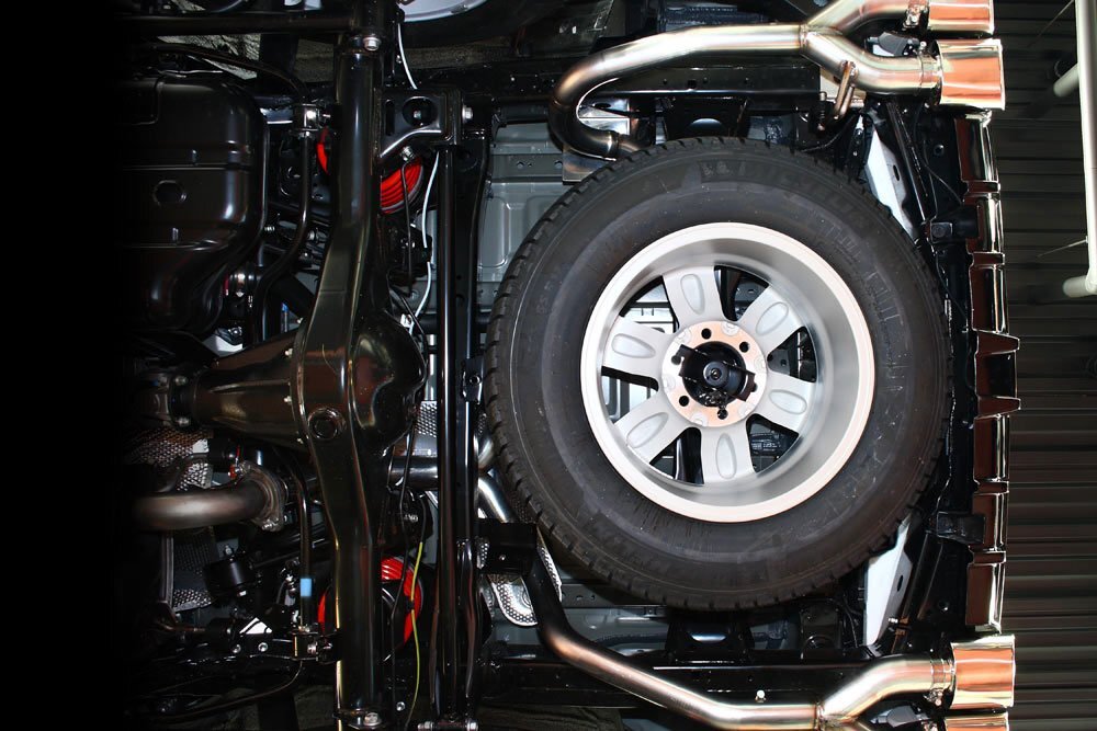 M'z SPEED エキゾーストシステム (MZ34-2) チタン ランドクルーザープラド LDA-GDJ150W H25.9～H29.8 1GD-FTV