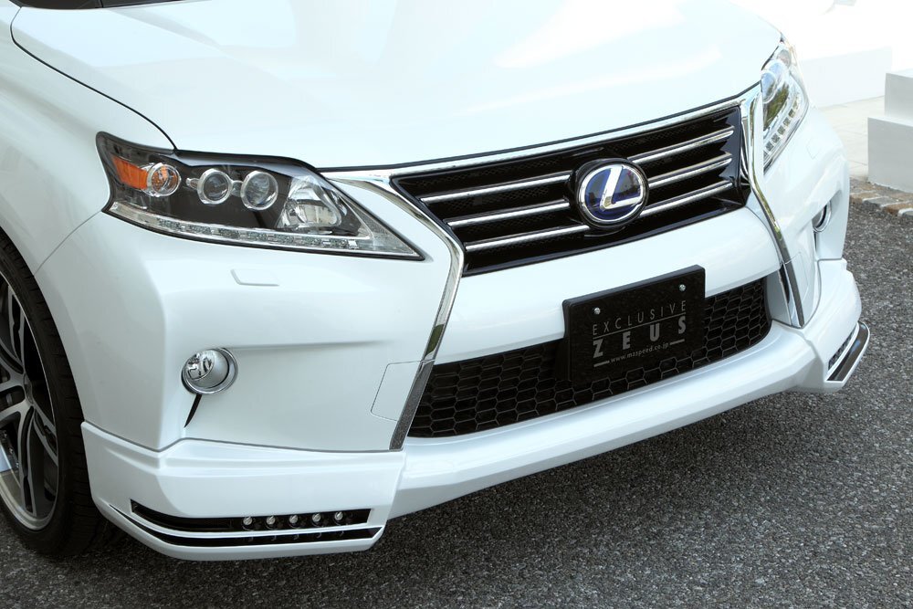 M'z SPEED フロントハーフスポイラー 未涂裝 FRP レクサス RX350 GGL10W GGL15W H24.4～H27.9 Fスポーツ/エアロバンパー付車 MC后