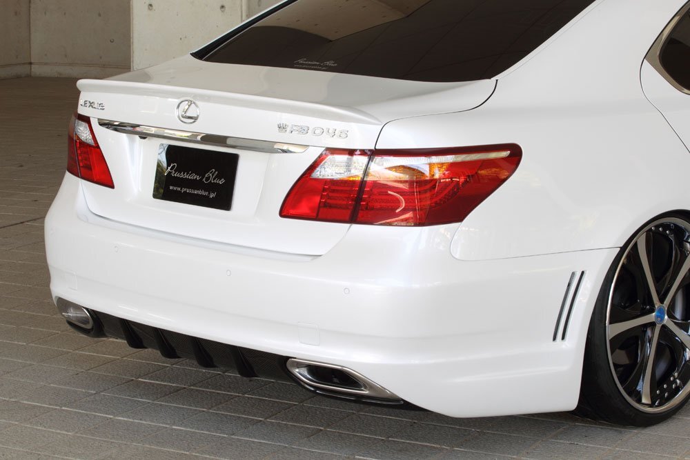 M'z SPEED リアバンパースポイラー 未涂裝 FRP レクサス LS600h UVF45 H21.9～H24.9 中期