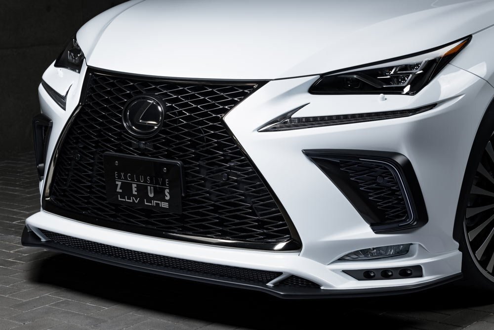 M'z SPEED フロントハーフスポイラー ブラック (212) FRP レクサス NX300 AGZ10 AGZ15 H29.9～R3.10