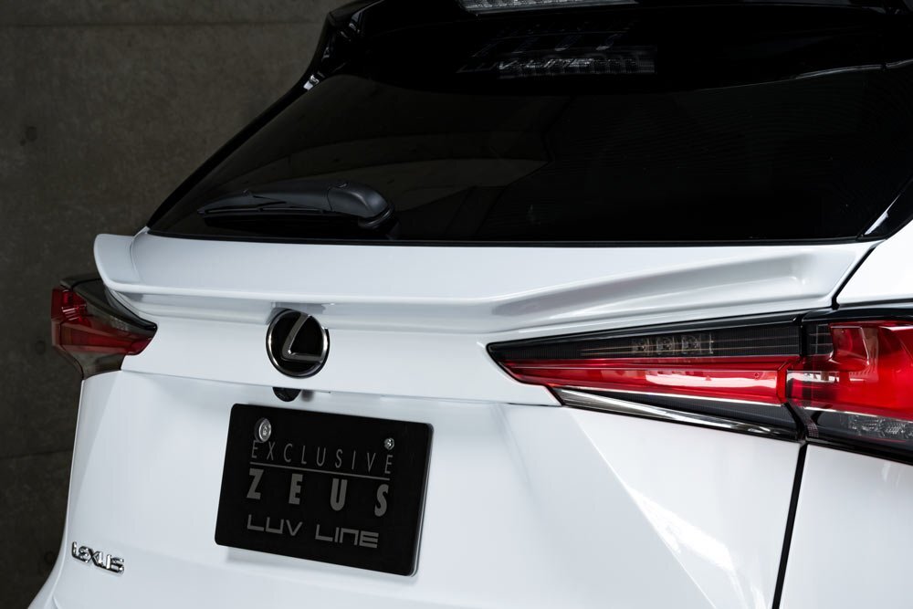 M'z SPEED リアゲートウイング ホワイトノーヴァガラスフレーク (083) FRP レクサス NX300 AGZ10 AGZ15 H29.9～R3.10