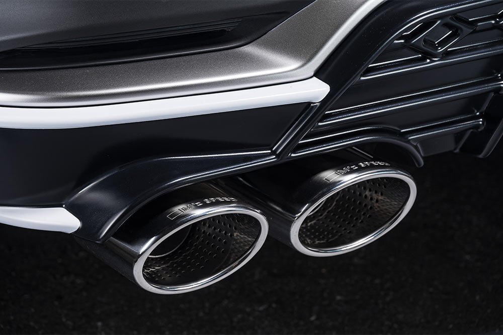 M'z SPEED выхлоп система левый правый 4 трубы (MZ112) titanium Lexus NX350 5BA-TAZA25 R3.11~ T24A-FTS 4WD F спорт 